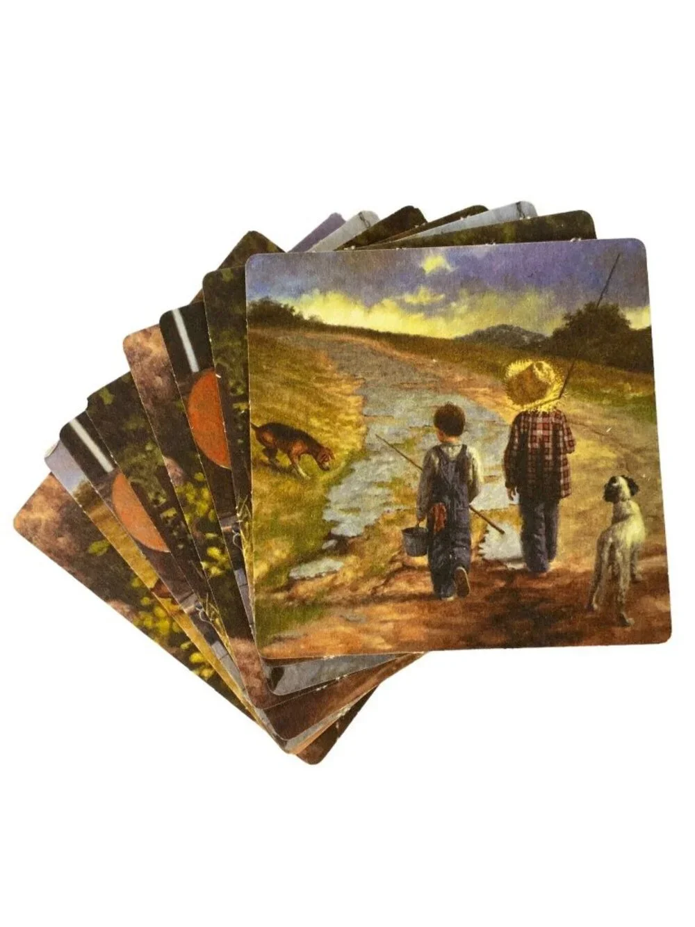 Boys Town Vintage Thank You Coasters Set Of 8 Double-Sided Full Color Nostalgic